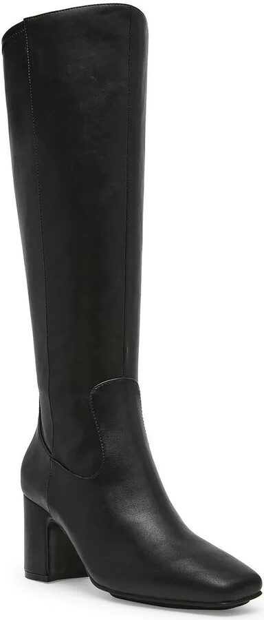 Toronto Womens Wide Calf Faux Leather Knee-High Boots