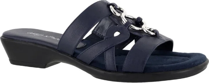Torrid Womens Faux Leather Slip On Slide Sandals