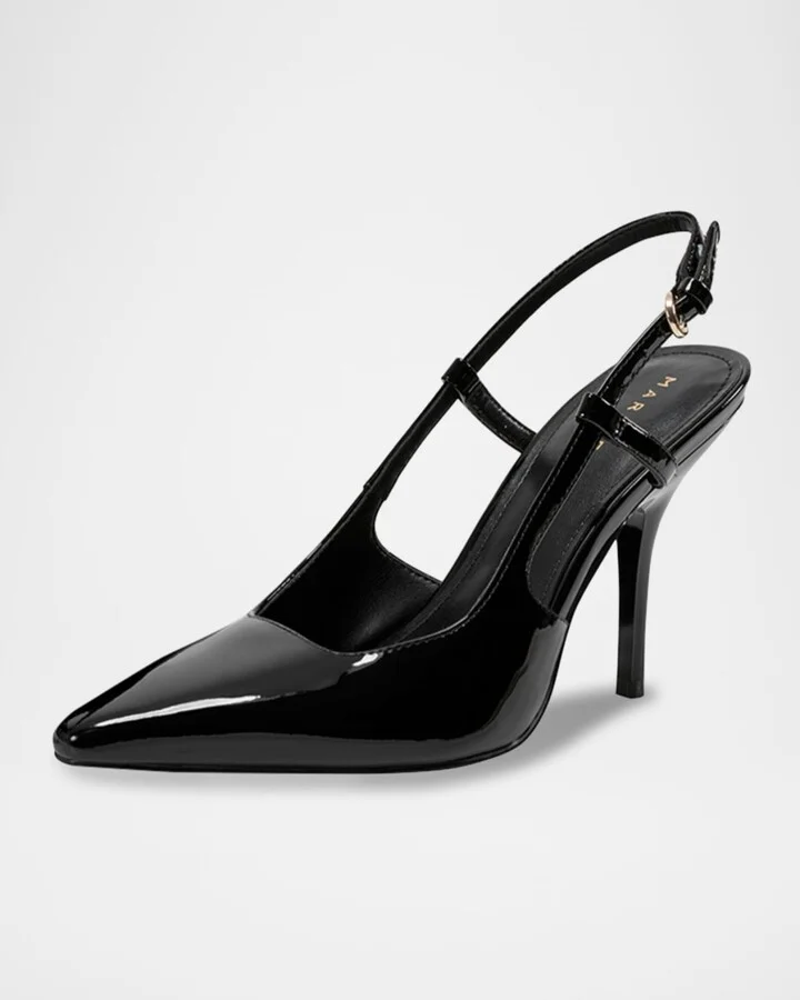 Torry Patent Leather Slingback Pumps - Image 8