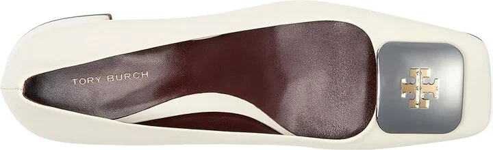 Tory Burch 35 mm Georgia Pumps High Women's Heels Light Cream : 5 M, Leather/Rubber - Image 2