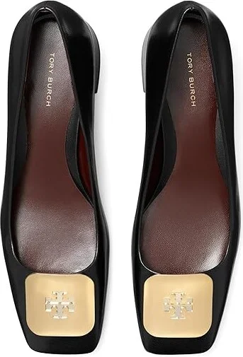 Tory Burch 35 mm Georgia Pumps High Women's Heels Perfect Black : 5 M, Leather/Rubber - Image 2