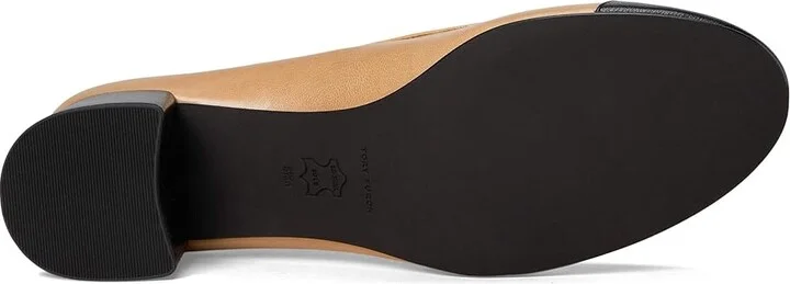 Tory Burch 45 mm Cap-Toe Pump Women's Shoes Ginger Shortbread/Perfect Black : 10 M, Leather/Synthetic - Image 3