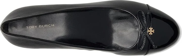 Tory Burch 45 mm Cap-Toe Pump Women's Shoes Perfect Black/Perfect Black : 10.5 M, Leather/Synthetic - Image 2