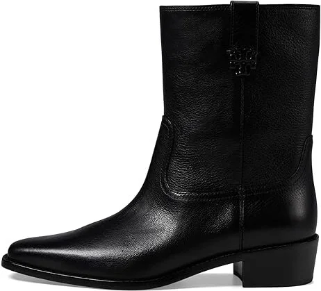 Tory Burch 45 mm City Western Ankle Boots Women's Boots Perfect Black : 8.5 M, Leather - Image 6