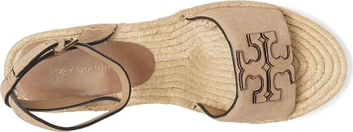 Tory Burch 50 mm Ines Wedge Espadrille Women's Sandals Ceramic Taupe : 6 M, Jute/Leather/Rubber - Image 2