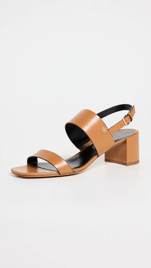 Tory Burch 50mm Double T Heel Sandals - Image 2