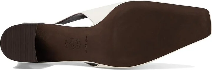 Tory Burch 55 mm Jessa Slingback Women's Shoes Light Cream/Gold : 10 M, Leather - Image 3