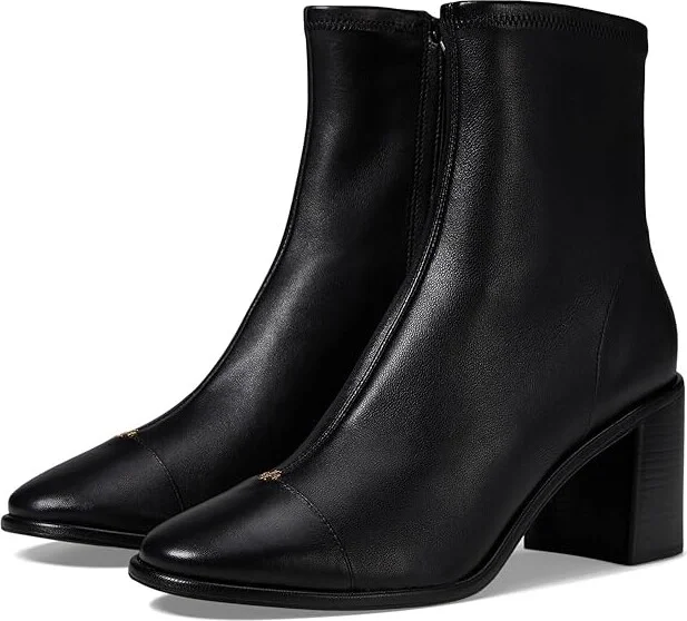 Tory Burch 70 mm Cap-Toe Heel Ankle Boots Women's Boots Perfect Black : 6.5 M, Leather