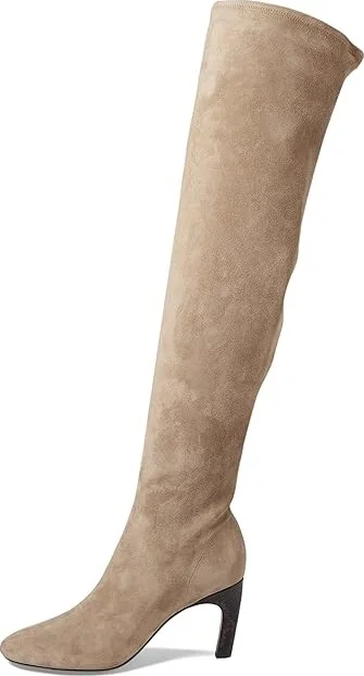 Tory Burch 80 mm Over The Knee Stretch Boot Women's Boots Light Beige/Coco : 7 M, Leather/Suede - Image 5