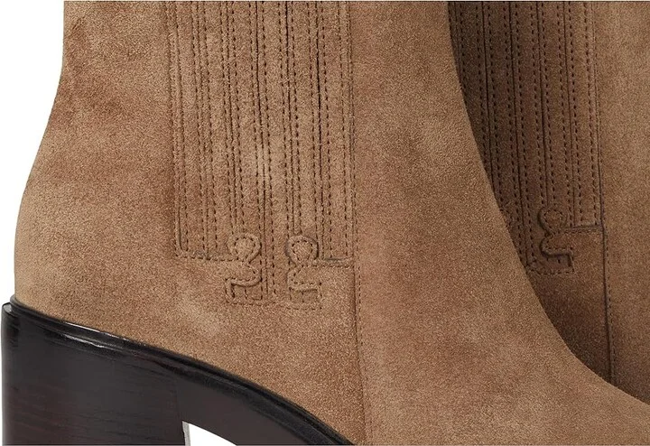Tory Burch 90 mm T-Gore Heeled Ankle Boots Women's Boots River Rock : 7.5 M, Leather - Image 7