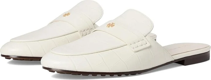 Tory Burch Ballet Backless Loafers Women's Flat Shoes New Ivory : 10.5 M, Leather/Rubber