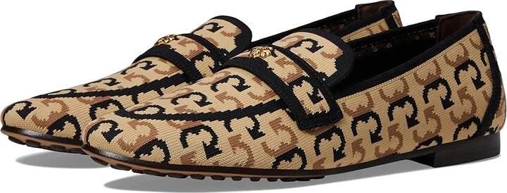 Tory Burch Ballet Loafer Women's Shoes Fall Diagonal T : 9 M, Suede