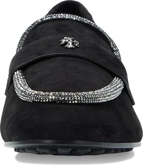 Tory Burch Ballet Loafer Women's Shoes Perfect Black/Crystal : 10 M, Suede - Image 5