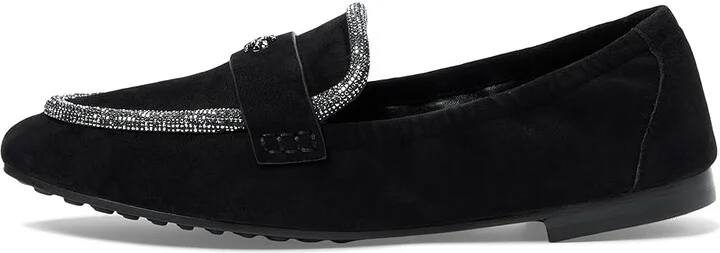 Tory Burch Ballet Loafer Women's Shoes Perfect Black/Crystal : 10 M, Suede - Image 6