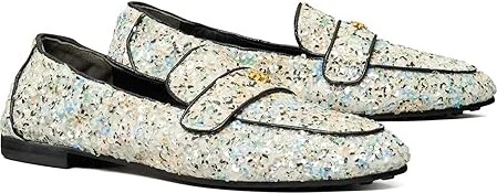 Tory Burch Ballet Loafer Women's Shoes Sequin/Black : 10.5 M, Suede