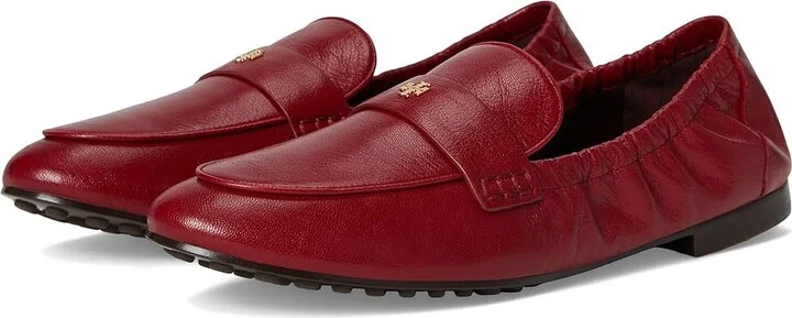 Tory Burch Ballet Loafers Women's Flat Shoes Ruby : 10.5 M, Leather