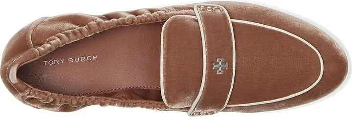 Tory Burch Ballet Loafers Women's Flat Shoes Vintage Rose/Perfect Black : 11 M, Leather - Image 2