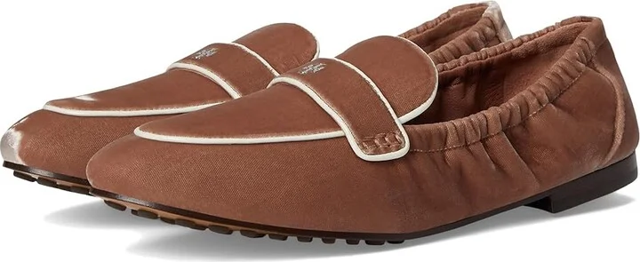Tory Burch Ballet Loafers Women's Flat Shoes Vintage Rose/Perfect Black : 11 M, Leather