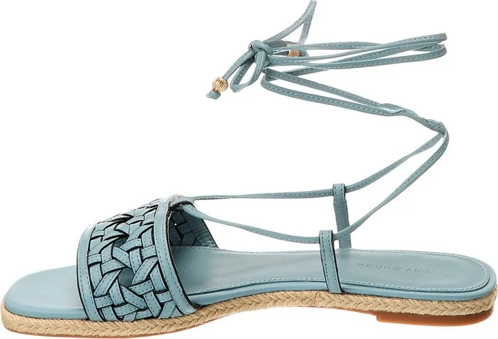Tory Burch Basketweave Leather Espadrille Sandal - Image 2