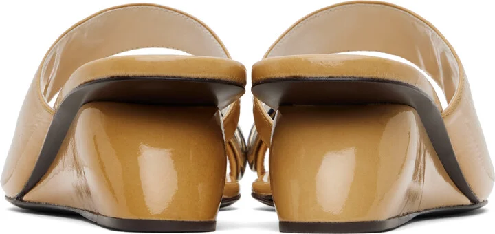Tory Burch Beige Pierced Wedge Mules - Image 2