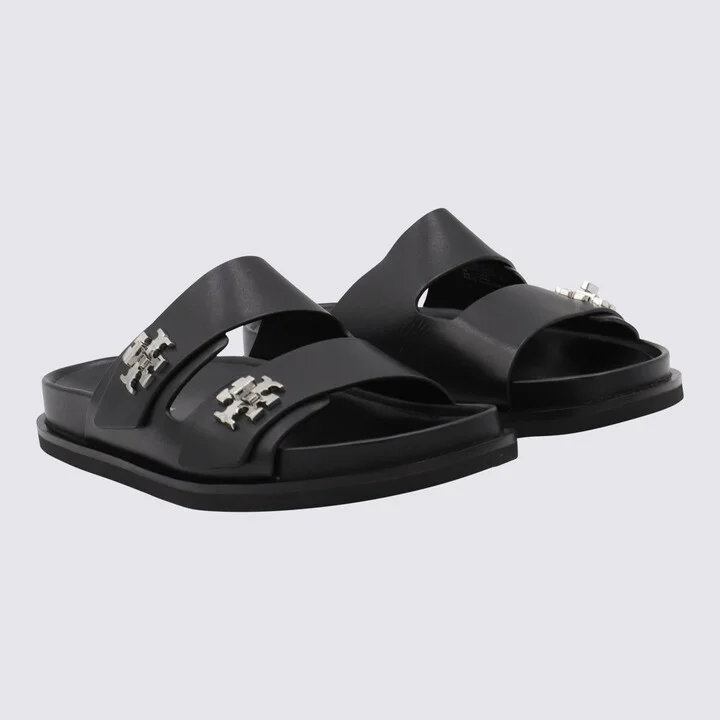 Tory Burch Black Leather Flats - Image 2