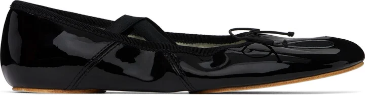 Tory Burch Black Mary Jane Bow Ballerina Flats