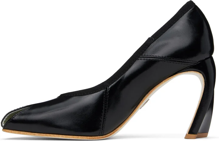Tory Burch Black Peep Toe 90mm Heels - Image 3