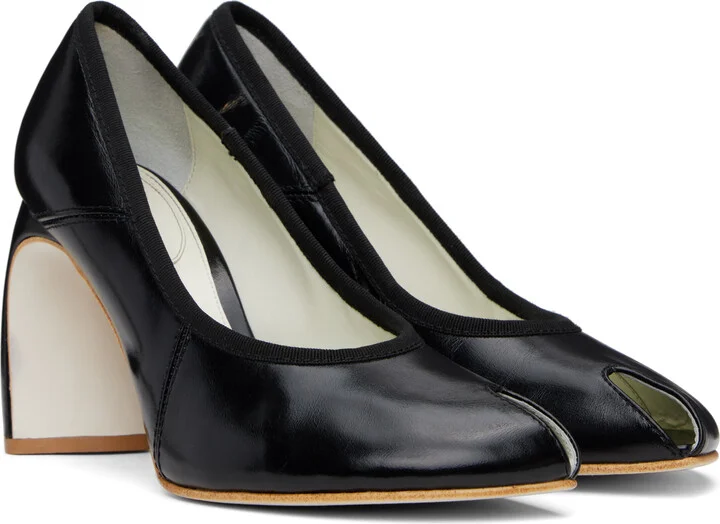 Tory Burch Black Peep Toe 90mm Heels - Image 4