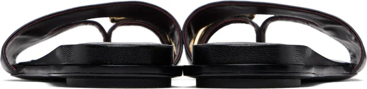 Tory Burch Black Pierced Sandals - Image 2