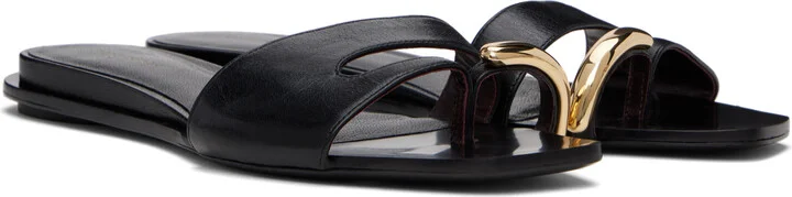 Tory Burch Black Pierced Sandals - Image 4