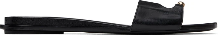 Tory Burch Black Pierced Sandals