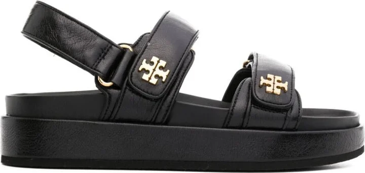 Tory Burch Black Slingback Sandals With Double Strap