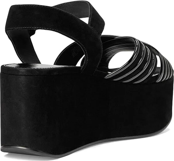 Tory Burch Bombe Cross Strap Platform Sandal 50 mm Women's Sandals Perfect Black/Perfect Black : 11 M, Leather - Image 4