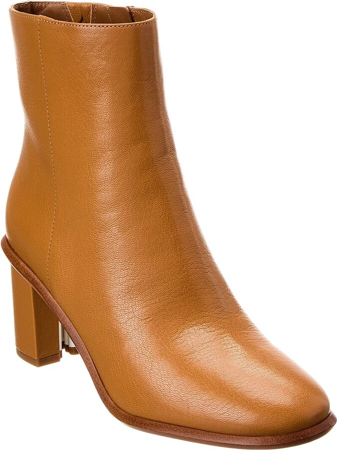 Tory Burch Brooke Stamped Heel Leather Bootie