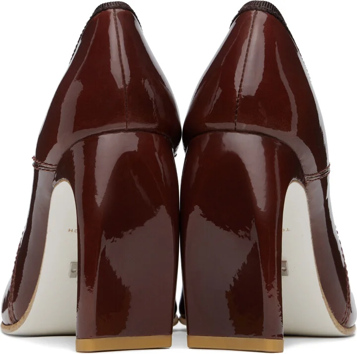 Tory Burch Brown Peep Toe Heels - Image 2