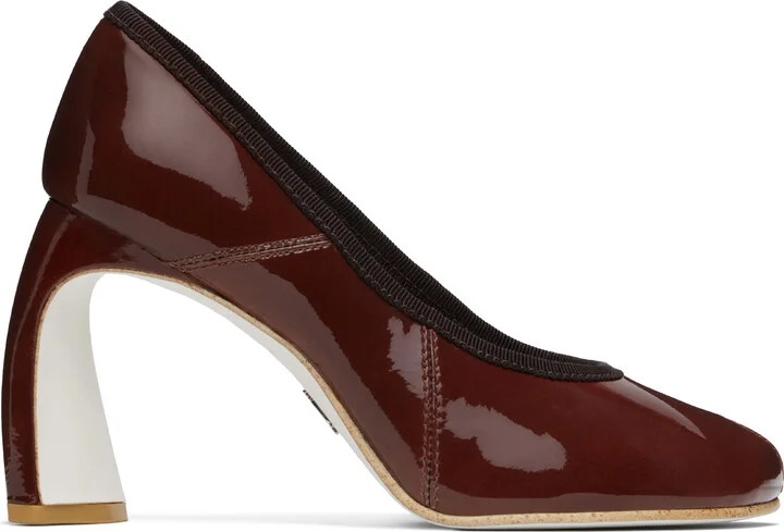 Tory Burch Brown Peep Toe Heels