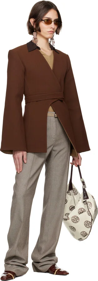 Tory Burch Brown Pierced Mules - Image 5