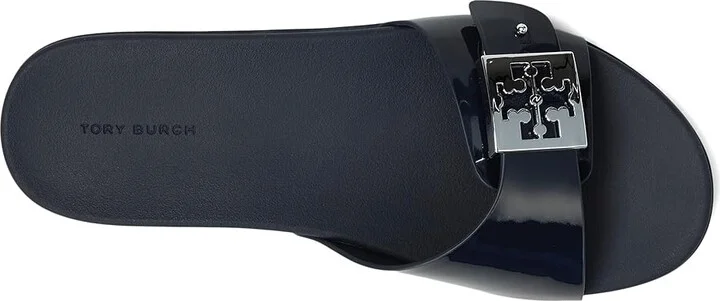 Tory Burch Buckle Slide Women's Shoes New Navy/Silver : 6 M, Synthetic - Image 2