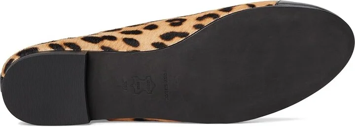 Tory Burch Cap-Toe Ballet Women's Shoes Classic Leopard/Perfect Black : 5.5 M, Leather - Image 3