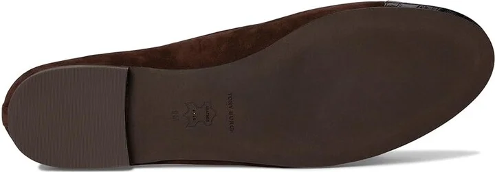 Tory Burch Cap-Toe Ballet Women's Shoes Dark Cocoa/Dark Cocoa : 9.5 M, Leather - Image 3