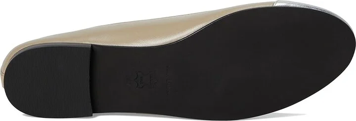 Tory Burch Cap-Toe Ballet Women's Shoes Oyster/Silver : 8.5 M, Leather - Image 3