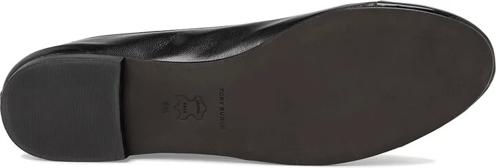 Tory Burch Cap-Toe Ballet Women's Shoes Perfect Black/Perfect Black : 10 M, Leather - Image 3