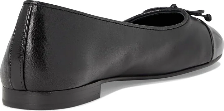 Tory Burch Cap-Toe Ballet Women's Shoes Perfect Black/Perfect Black : 10 M, Leather - Image 4