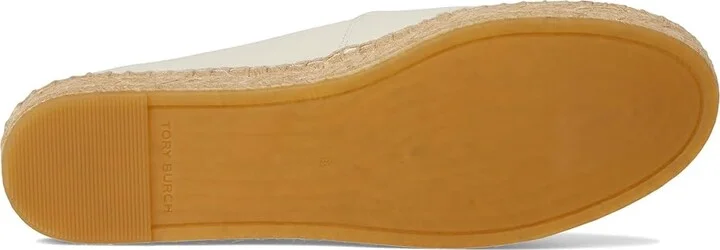 Tory Burch Cap-Toe Espadrille Women's Flat Shoes Light Cream/Perfect Black : 10 M, Leather - Image 3