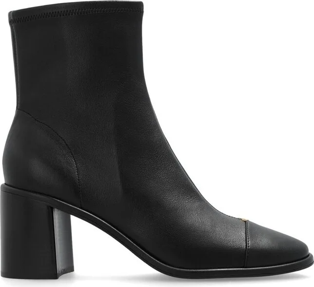 Tory Burch Cap-Toe Heeled Ankle Boots