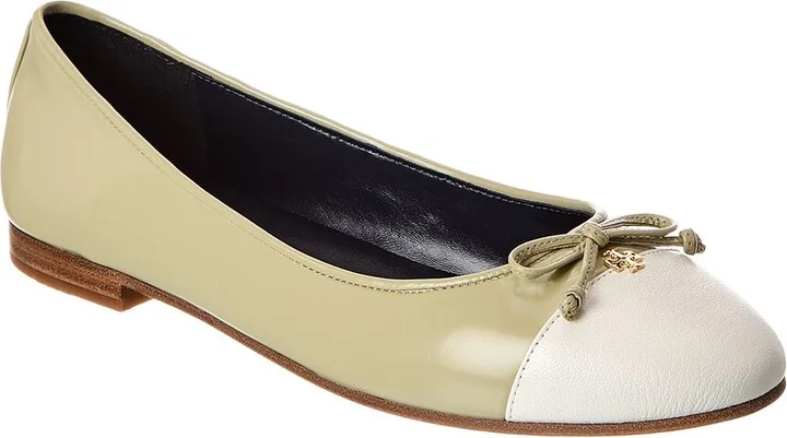 Tory Burch Cap-Toe Leather Ballet Flat