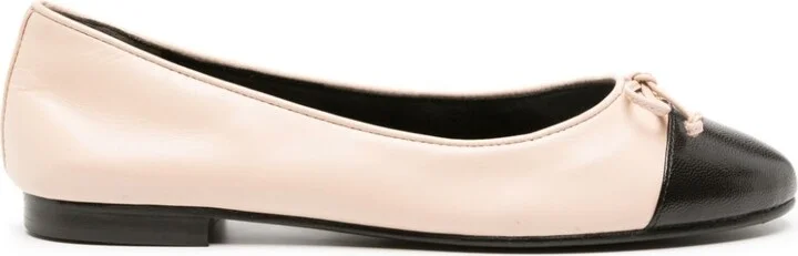 Tory Burch Cap-Toe Leather Ballets