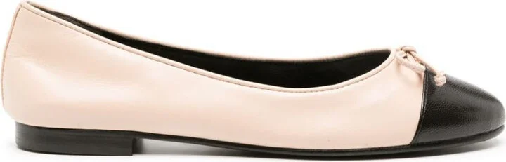 Tory Burch Cap-Toe Leather Ballets