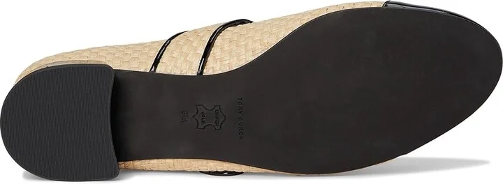Tory Burch Cap-Toe Mary Jane Heel Ballet 25mm Women's Shoes Natural/Perfect Black : 5.5 M, Leather - Image 3