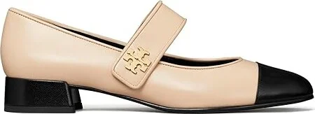 Tory Burch Cap-Toe Mary Jane Heel Ballet 25mm Women's Shoes Rose Pink/Perfect Black : 10 M, Leather - Image 4